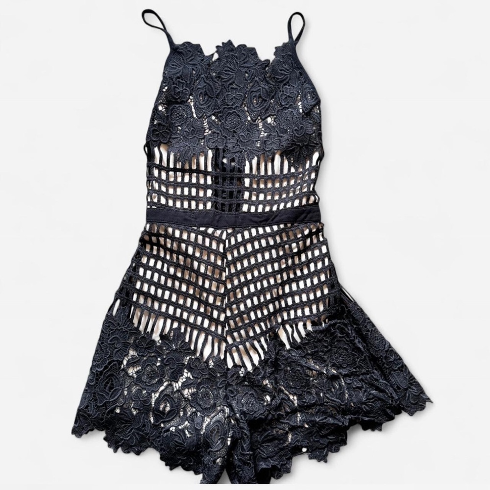 Lush Black Jumpsuit with Geometric Patterns